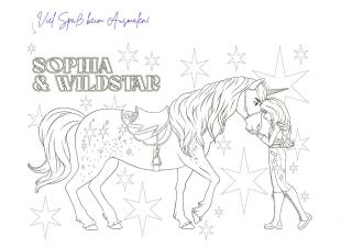 Unicorn Academy – Mein Malbuch - Bild zum Ausmalen